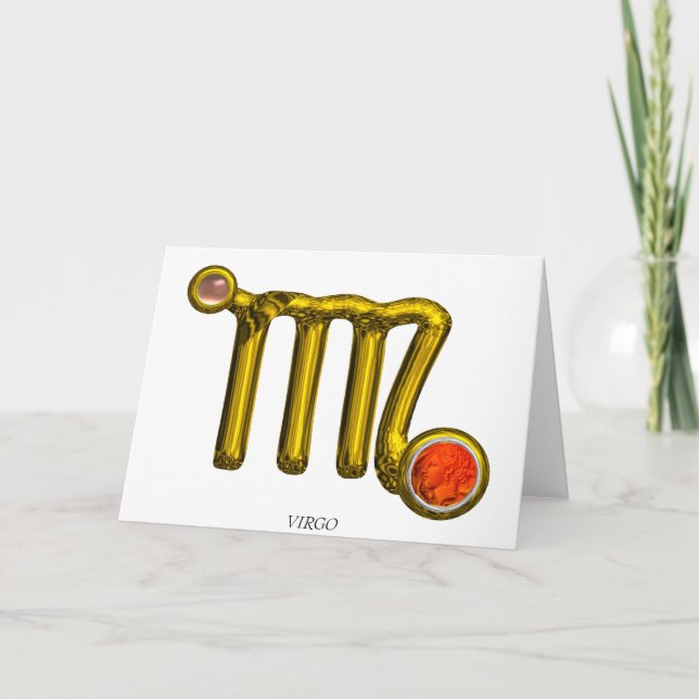 Carte VIRGO Zodiac Anniversaire (Devant)