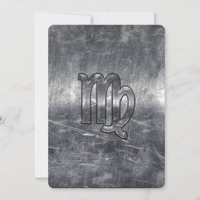 Carte Virgo Zodiac Connexion Grunge Style dévêtu (Devant)