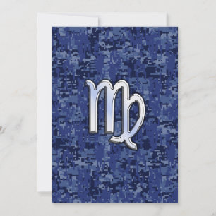 Carte Virgo Zodiac Connexion Navy Camo numérique bleu