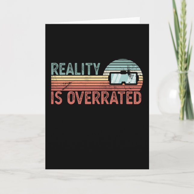 Carte Virtual Reality Funny VR Retro Sunset Gift Gaming (Devant)