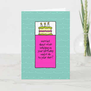 Carte Vis le gâteau d'anniversaire Carbs