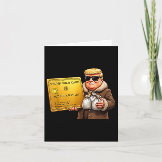 Carte Visa Trump Golden Card, Achetez Votre Chemin En Or (Devant)