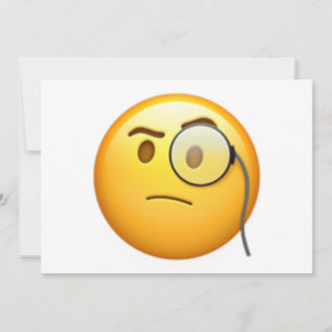Carte Visage avec Monocle - Emoji