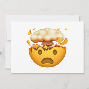 Carte Visage Choqué Avec Tête Explosive - Emoji