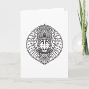 Carte Visage de babouin inspiré