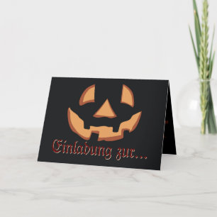 Carte Visage de citrouille pour Halloween