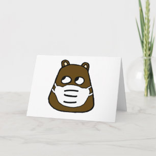 Carte Visage de la marmotte avec masque facial