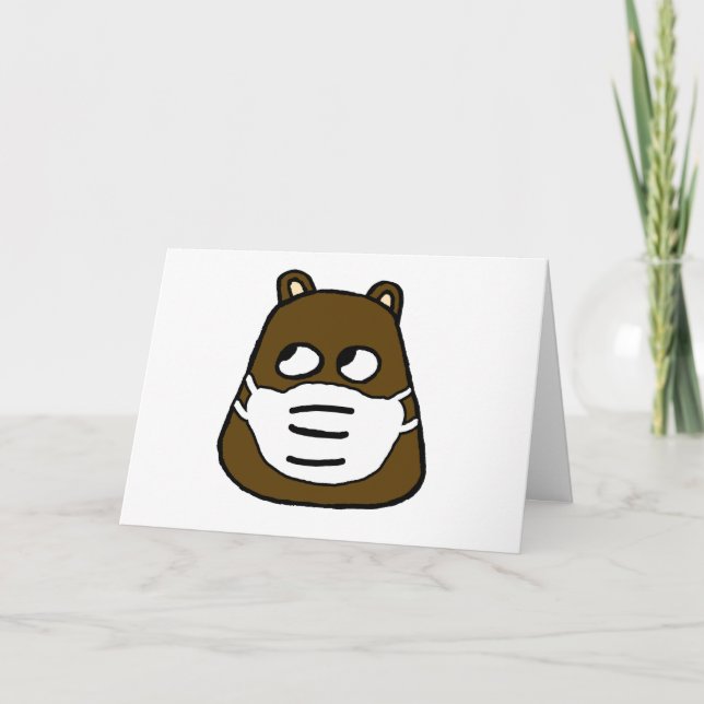 Carte Visage de la marmotte avec masque facial (Devant)