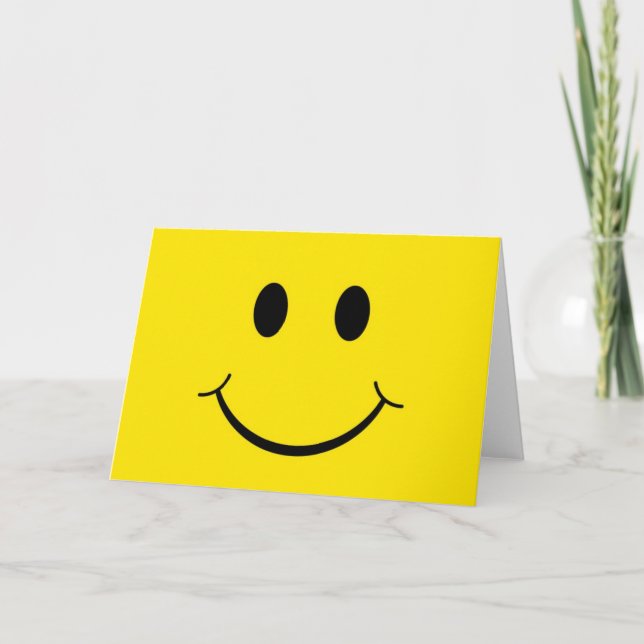 Carte Visage Jaune Jaune Classique des années 70 (Devant)