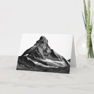 Carte Visage noir et blanc de nord de Matterhorn