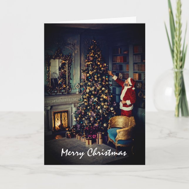 Carte Visite du Père Noël, voeux de Noël (Devant)