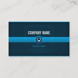 Carte visite - Professionnel informatique bleue v1