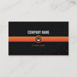 Carte visite - Professionnel informatique orange 2