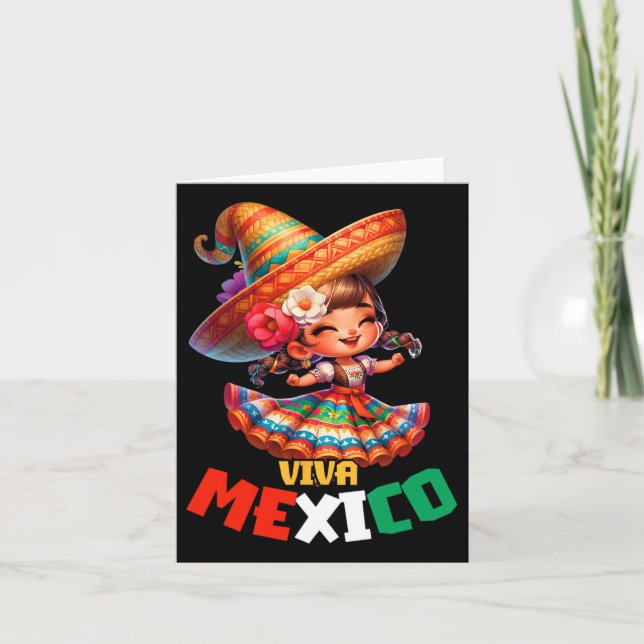 Carte Viva Mexique Fête de l'Indépendance Mexicaine Fill (Devant)
