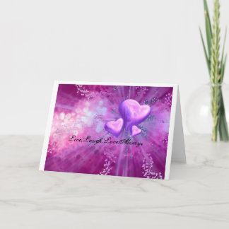 Carte vivent l'amour de rire toujours