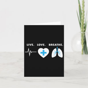 Carte Vivez Amour Respirez - Cadeau pour Thérapeute Resp