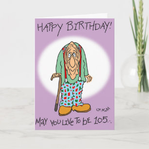 Carte Vivez jusqu'à 105 ans