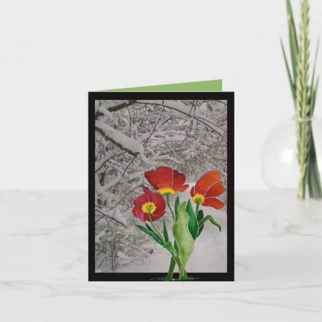 Carte Vivez l'hiver, mais pensez le printemps (Devant)