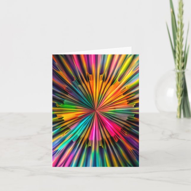 Carte Vivid Multicolor Starburst (Devant)