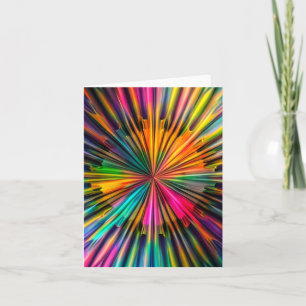 Carte Vivid Multicolor Starburst
