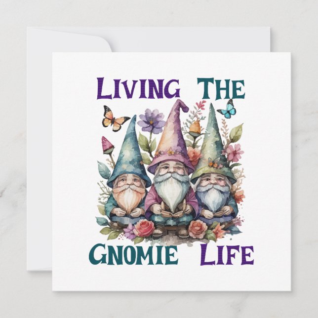 Carte Vivre La Vie Gnome (Devant)