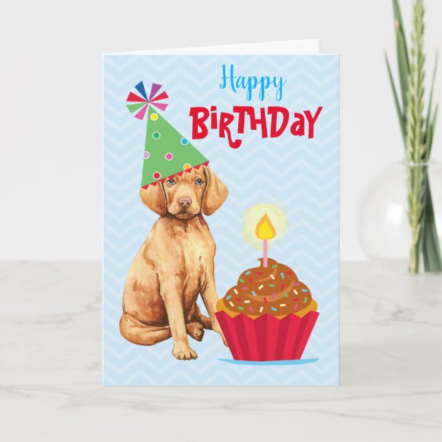 Carte Vizsla Cupcake (Devant)