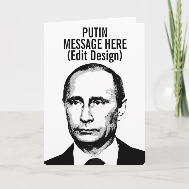 CARTE VLADIMIR POUTINE PERSONNALISÉ (Devant)