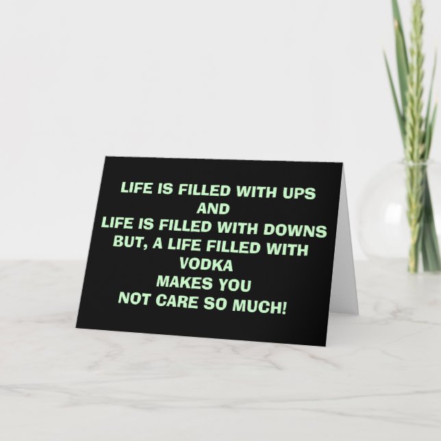 CARTE VODKA = PAS DE SOINS POUR UPS/DOWNS SUR SIS D'ANNI (Devant)