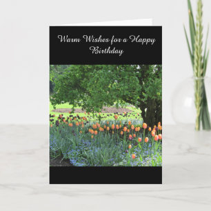 Carte Vœu d'anniversaire de la parcelle de tulipes