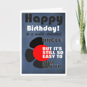 Carte vœu d'anniversaire drôle oncle heureux