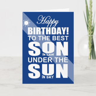 Carte Vœu d'anniversaire unique pour un gendre heureux