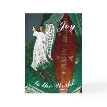 Vœu de Noël avec ange et dulcimer des montagnes