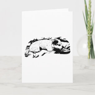 Carte Vœux chaleureux d'un chien vigilant