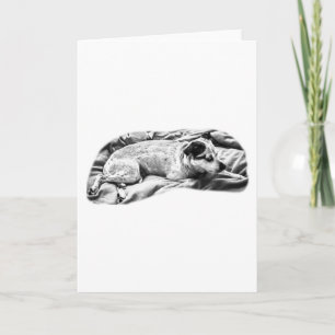 Carte Vœux chaleureux d'un chiot vigilant