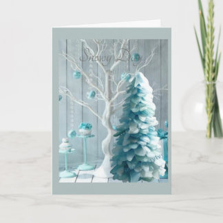 Carte Vœux chaleureux pour une journée enneigée