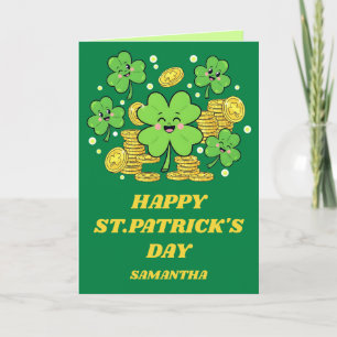 Carte Vœux chanceux de la Saint-Patrick