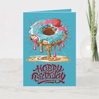 Vœux d'anniversaire avec page de coloriage pour un