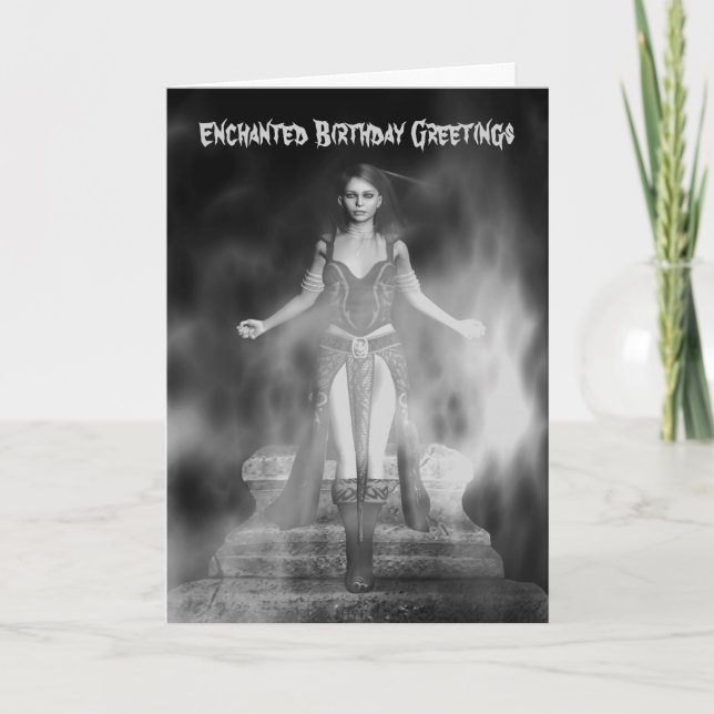 Carte Voeux d'anniversaire enchantés (Devant)