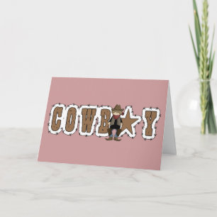 Carte Voeux d'anniversaire heureux Cowboy - Occidental