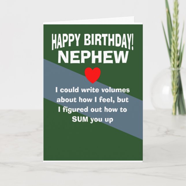 Carte voeux d'anniversaire heureux pour neveu (Devant)
