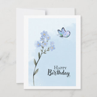 Carte "Voeux d'anniversaire papillon"