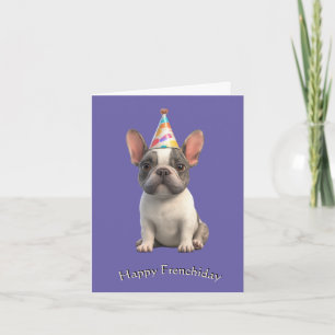 Carte Vœux d'anniversaire pour un French Bulldog fantais
