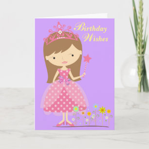 Carte Voeux d'anniversaire pour une princesse (carte)