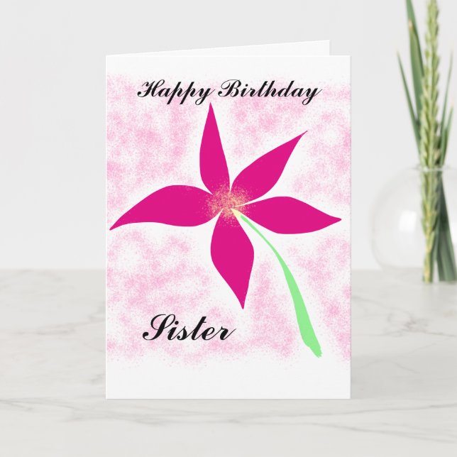 Carte Voeux d'anniversaire Soeur (Devant)