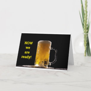 CARTE VOEUX DE DÉPASSER LA BIÈRE/LE BONHEUR