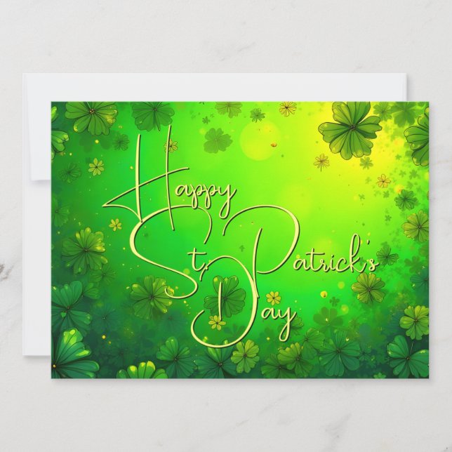 Carte Vœux de joyeuse Saint-Patrick (Devant)
