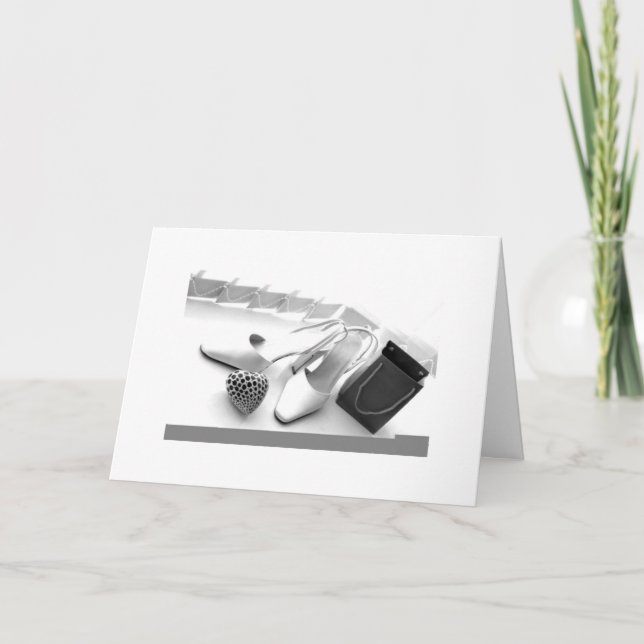 CARTE VŒUX DE "MODE SOIRÉE" POUR FEMME (Devant)