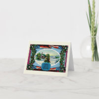 Vœux de Noël affectueux, Vintage, Scène hivernale