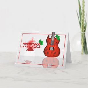 Carte voeux de Noël avec Guitare