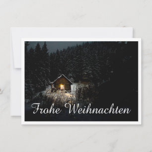 Carte Vœux de Noël avec maison de sorcière